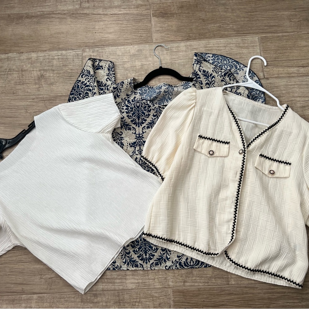 3 SHEIN White Tops Collection